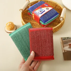 Microfiber Heavy Duty Sponge Wipes Kitchen Steel Wool Scrubber Sponges Scouring Pads