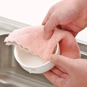 Microfiber Household Kitchen Towel Microfiber Coral Fleece Kitchen Dish Towels