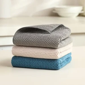 Microfiber Kitchen Dish Towels Super Absorbent Dish Washing Cloths with Corn Kernel Texture Multipurpose Cleaning Rags