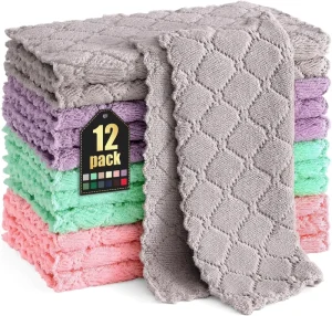Microfiber Kitchen Tableware Cleaning Cloth Double sided Thickened Coral Velvet Household Kitchen Dish Towel