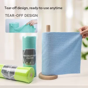 Microfiber Kitchen Towels Super Absorbent Disposable Perforated Tear New Style Cloth Rolls in Packs of 20/30/50/75pcs