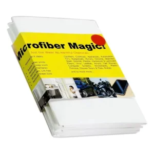Microfiber Magic Streak Free Cleaning Cloth for Window Mirrors Kitchen Counters Appliances Plain Style