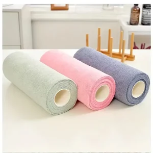 Microfiber Multi purpose Cleaning Cloth Yellow Towel Roll for Home Kitchen Car Wash Dish Cleaning Supplies