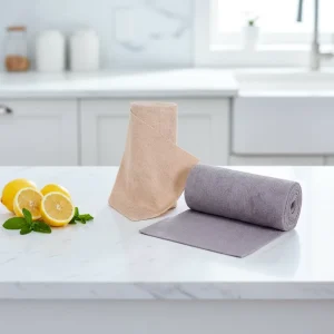 Microfiber Perforated Tear Off Kitchen Towel Roll Reusable Washable Kitchen Cleaning Cloth Dish Rag