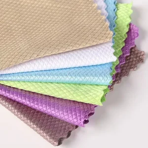 Microfiber Polishing Cleaning Cloth Reusable Kitchen Towels Wine Windows Glass Dishes Mirrors Fish Scale Pattern