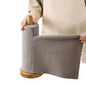 Microfiber Polyester Brocade Square Kitchen Towel 25x25cm Thickened Super Absorbent Hand Torn Sustainable Cleaning