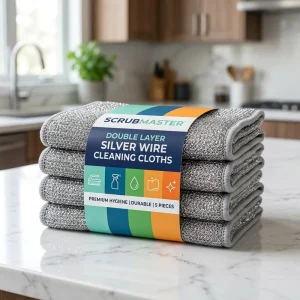 Microfiber Polyester Multipurpose Dishwashing Rags Wet Dry Kitchen Cleaning Cloths for Dry Wet Dishes Wire Cloths for Miracle