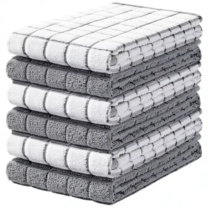 Microfiber Quick Drying Kitchen Towel Ultra Absorbent Oil Proof Stain Proof Soft Thickened Dish Cloth for Home Kitchen Cleaning