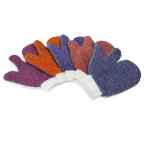Microfiber Scrub Gloves Lint Free Hand Scrub Gloves Scratch Resistant Reusable Hand Mitts for Dishwashing Home Shower