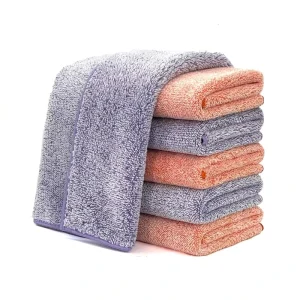 Microfiber Solid Color Eco Friendly Square Cleaning Towel for High Water Absorption Kitchen Use