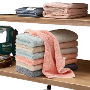 Microfiber Square Cleaning Cloth Heavy Duty Eco Friendly Quick Dry for Kitchen Use