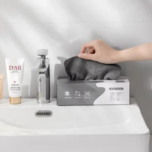 Microfiber Square Cleaning Cloths Strong Absorption Quick Dry Disposable Reusable Lint Free Rag Dispenser Box Kitchen