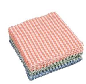Microfiber Thick Square Kitchen Towel Dishcloth and Household Kitchen Rags Non Stick Oil Table Cleaning Cloth