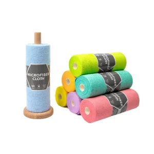 Microfiber Towel Roll Scratch Free Dish Washing Easy Tear away Reusable Cleaning Cloth for Car House Kitchen Surfaces