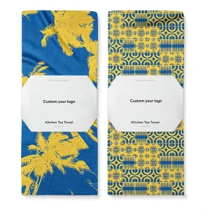 Microfiber Waffle Weave Kitchen Dish Towel Super Absorbent Soft Quick Dry Eco Friendly Cleaning Cloth With Custom Logo