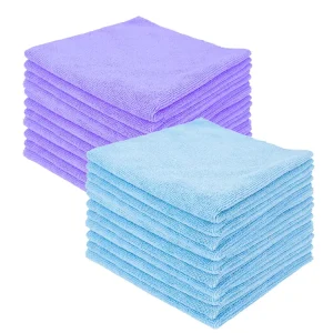Microfiber Warp Knitted 30×30 40×40 Cleaning Cloths Absorbent Towels for Car and Kitchen Drying