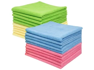 Microfibre Cloth Warp Knitted 400gsm Water Absorbent Streak free Lint free Kitchen Cleaning Towels