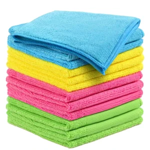 Microfibre Warp Knitted Cleaning Cloths 300gsm Quick Dry Lint Free Kitchen Towels Extra Thick Streak Free Fast Absorbent Rags