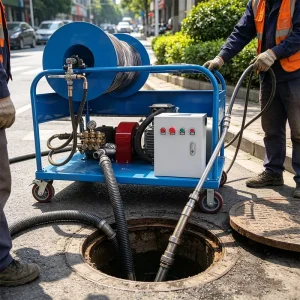 Mobile Portable Sewer Drain Cleaning Equipment High Pressure Water Jet Washer for Pipe Blockage Removal Municipal Engineering