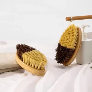 Moso Bamboo Sisal Kitchen Cleaning Brush Pot Scrubber Scourer Dish Fruit Vegetable Stove Top
