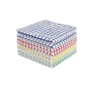 Multi Dish Towels for Kitchen 38x60cm Pack of Cotton Kitchen Towels Absorbent Bar Mop Towels