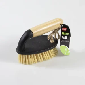Multi-Function Eco-Friendly Bristle Handheld Laundry Pets Shoes Clothes Durable Cleaning Scrub Brush with Bamboo Wooden Handle