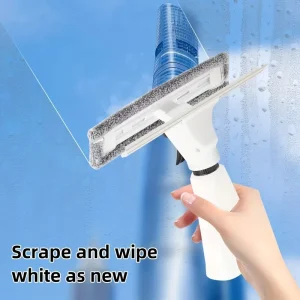 Multi Functional Window Cleaner Large Capacity Spray Glass Cleaning Tool Silicone Squeegee