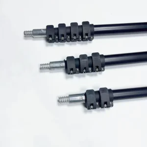 Multi Purpose Anodized Finish Aluminum Telescopic Extension Pole with US Screw Thread End for Most Cleaning Tool Heads