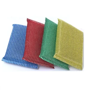 Multi Purpose Kitchen Microfiber Scrub Sponges Scouring Dishes Cleaning Pads