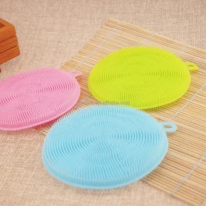 Multi Purpose Silicone Cleaning Brush Pad for Dishwashing and Fruit Washing Kitchen Tools Easy Cleaning Tool