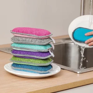 Multi Purpose Sponges Kitchen Non Scratch Microfiber Sponges for Clean Reusable Dish Sponge for Dishes Pots and Pans