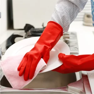Multi-Purpose Waterproof Anti-Slip Nitrile Gloves Diamond Texture Household Cleaning Kitchen