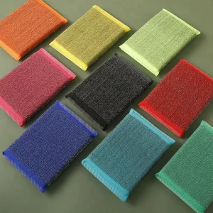 Multi Surface Use Non Scratch Stainless Steel Microfiber Kitchen Scrub Scouring Sponge Pad Sponge for Dishes