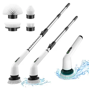 Multi functional Electric Cleaning Brush Long Handle Retractable Waterproof Cleaning Tool Home Floor Kitchen Bathroom