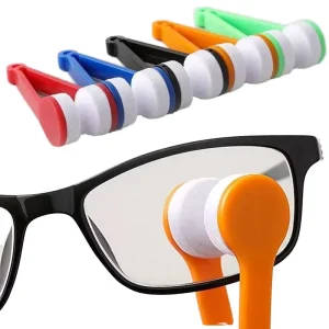 Multi functional Portable Eyeglass Cleaner with Plastic Brush and Wiper