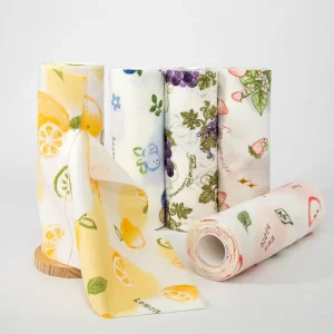 Multi-purpose Microfiber Cleaning Cloth for Kitchen Dishrag Tear-Off Reusable Microfiber Towel Roll Printed Fiber Cleaning Cloth