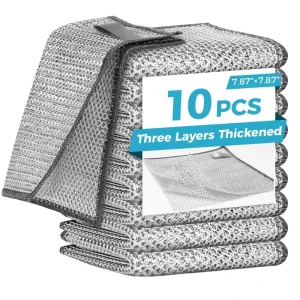 Multi purpose Reusable Microfiber Wire Wipes Wet and Dry Kitchen Towel for Bathroom Outdoor Use