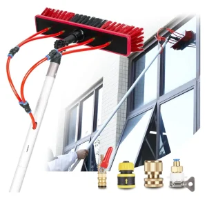 Multi-size Adjustable Aluminum Solar Panel Cleaning Kit, Water-fed Design, PV Panel & Household Window Cleaning