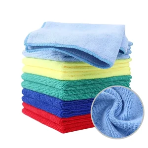 Multi-use Warp Knitted Square Microfiber Cleaning Cloth Quick Dry Kitchen Dish Washing Towel