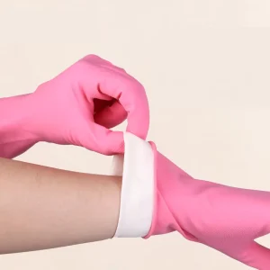 Multicolor Nitrile Household Gloves Reusable Waterproof Cleaning Gloves with Non Slip Grip for Kitchen Cleaning General Home Use