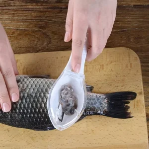 Multifunction Fish Scale Remover with Cover Washable Manual Fish Scale Scraper Kitchen Gadget Planer Scale Removal Brushes
