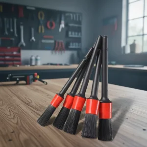 Multifunctional 5Pcs Cleaning Brushes Set Long Handle Soft Brushes for Car Interior Cleaning