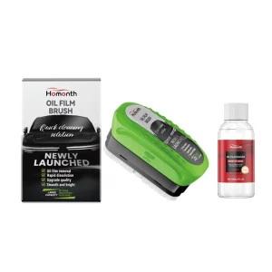 Multifunctional Car Glass Oil Film Remover Cleaning Tool Brush Window Strong Stains Removal Windshield Cleaning Car Kit