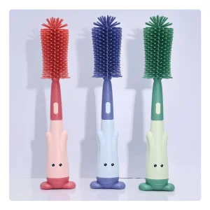 Multifunctional Cleaning Brush Large Handle Water Bottle Brush Cleaner Set Silicone Baby Bottle Brush