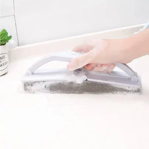 Multifunctional Eco Friendly PP Sponge Cleaning Brush Scouring Pads Folding Design for Dishes Floor Windows Glass 21*6cm