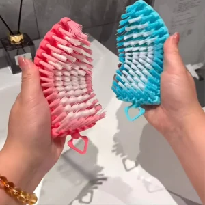 Multifunctional Irregular-Shaped Bendable Soft-Bristled Plastic Handle Manual Cleaning Brush for Washing Clothes Jackets