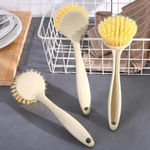 Multifunctional Kitchen Cleaning Dish Brush Long Handle Non Stick Oil Pan Brush