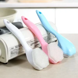 Multifunctional Kitchen Dish Silicone Cleaning Brushes Washing Brush Kitchen Tools Long Handle Cleaning Brush