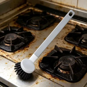 Multifunctional Long Handle Cleaning Brush for Kitchen Use for Cooking Pots Bowls Stoves and More Pot Brush