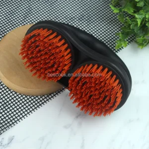 Multifunctional Red Nylon Cleaning Brushes Replaceable Brush Heads with Plastic for Convenient Cleaning